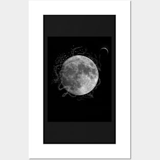 Starry Moon Posters and Art